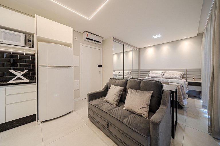 Design e conforto com vista para as montanhas