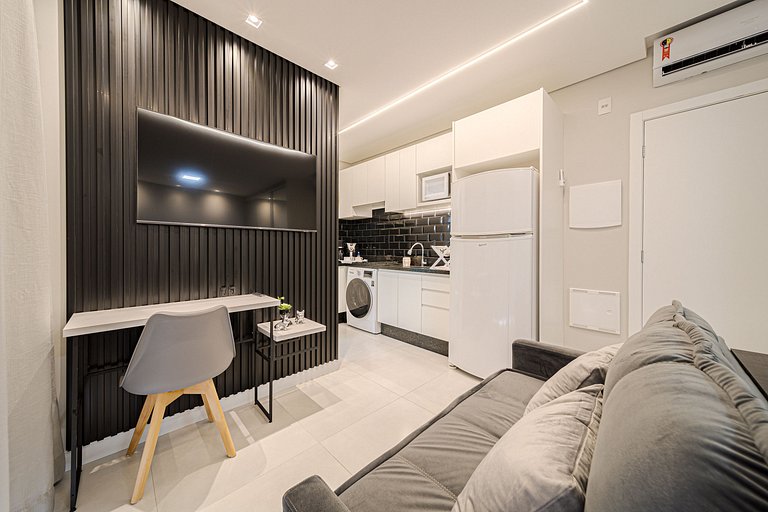 Design e conforto com vista para as montanhas