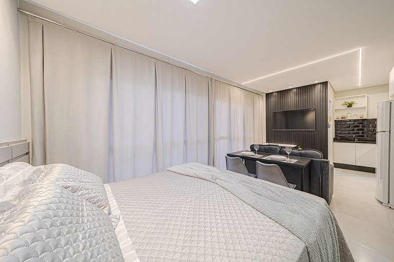 Design e conforto com vista para as montanhas