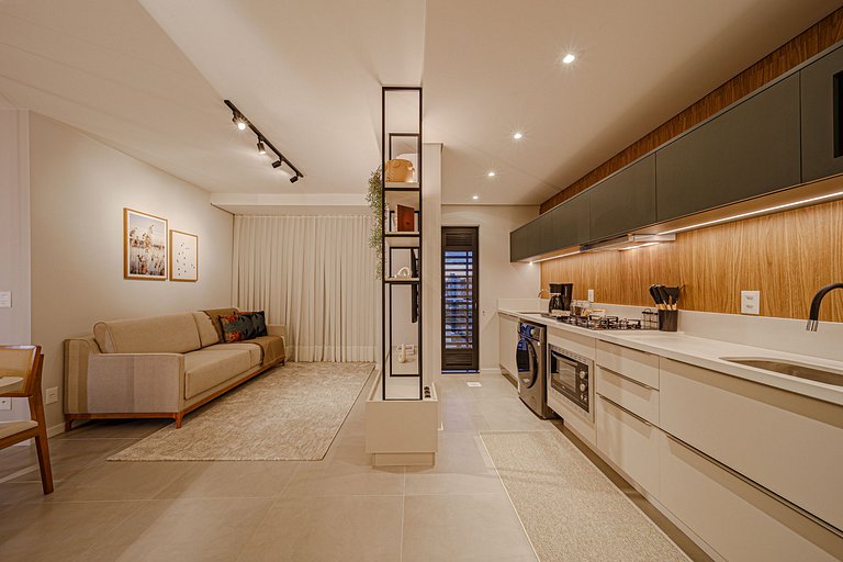 Moderno, aconchegante e muito bem localizado