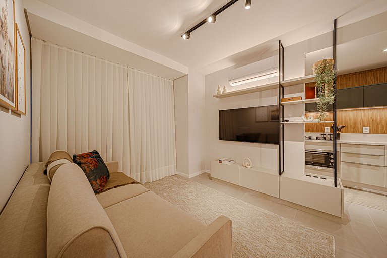 Moderno, aconchegante e muito bem localizado