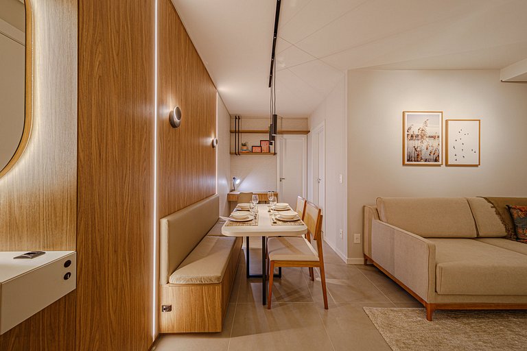 Moderno, aconchegante e muito bem localizado