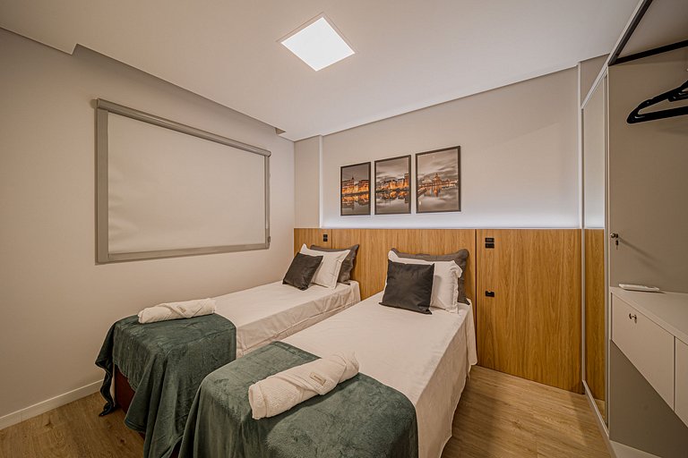 Cama queen ou 2 de solteiro, você escolhe MIN502