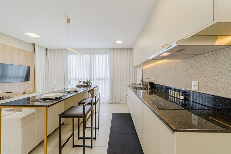505 - Apartamento novo e moderno, desfrute desta da privacid