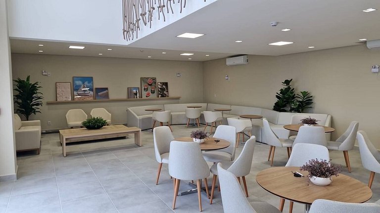 Apto luxo Summer Home Club | Frente mar + cinema