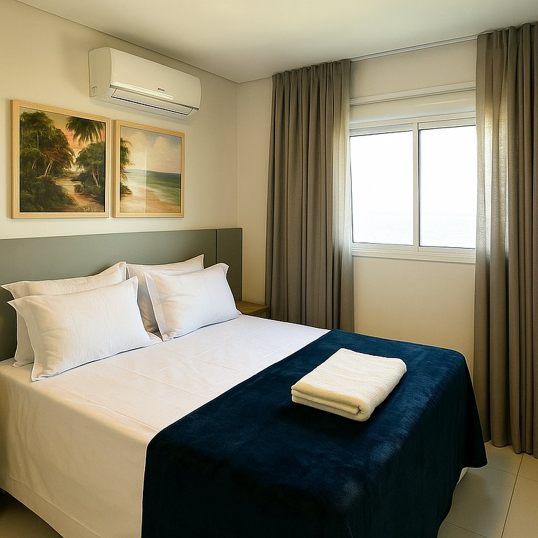 Apto luxo Summer Home Club | Frente mar + cinema