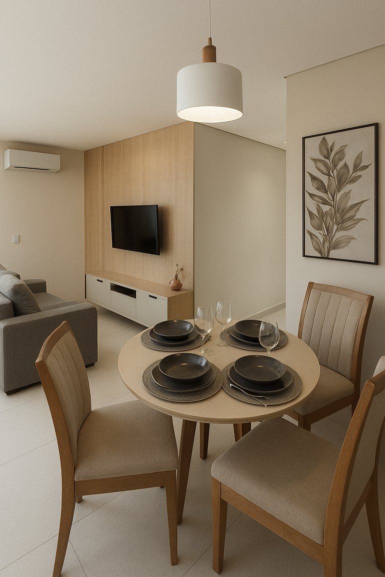 Apto luxo Summer Home Club | Frente mar + cinema
