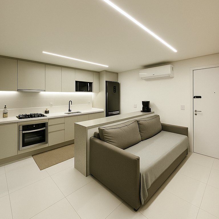 Apto luxo Summer Home Club | Frente mar + cinema