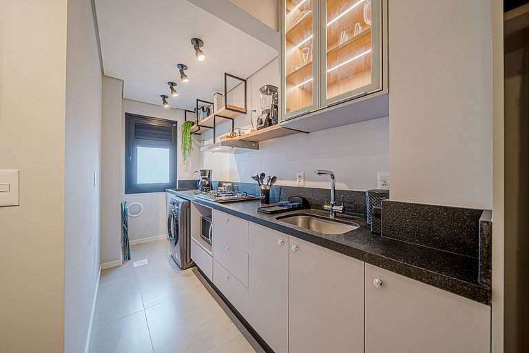 Alto padrão e design moderno em edifício completo