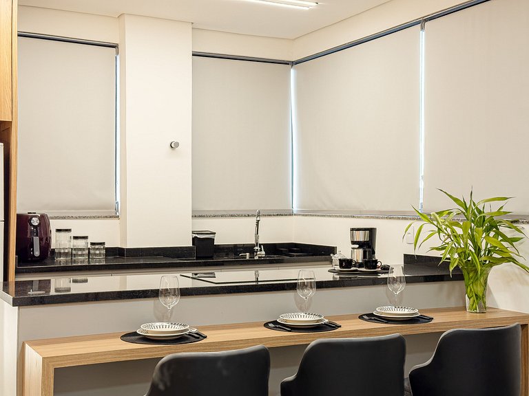 Modernidade e conforto; lazer completo