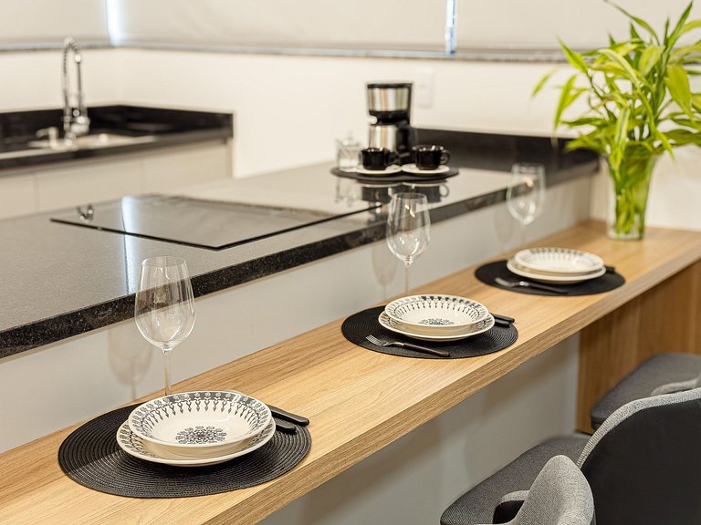 Modernidade e conforto; lazer completo