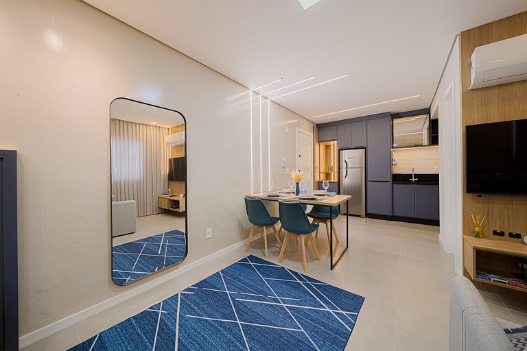 Moderno, completo e acolhedor em ótima localização