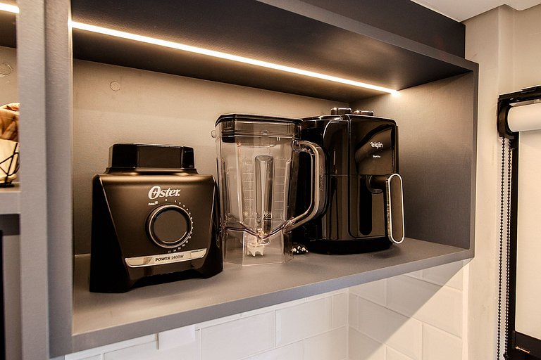 Moderno, completo e acolhedor em ótima localização