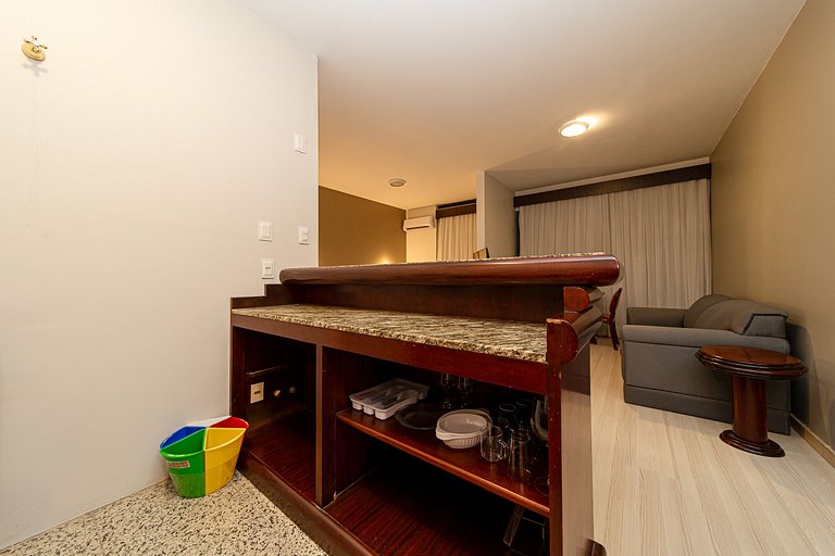 Conforto duplo com sauna e piscina