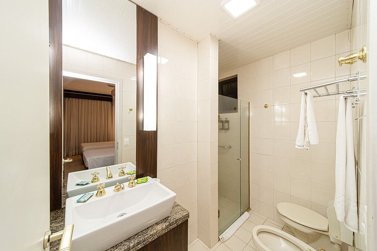 Conforto duplo com sauna e piscina