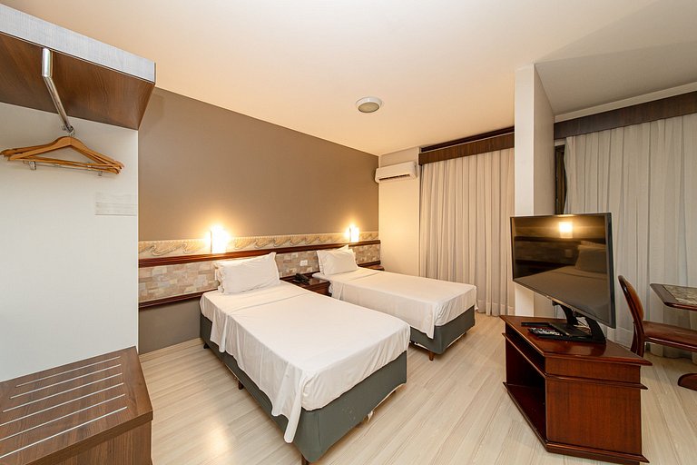 Conforto duplo com sauna e piscina