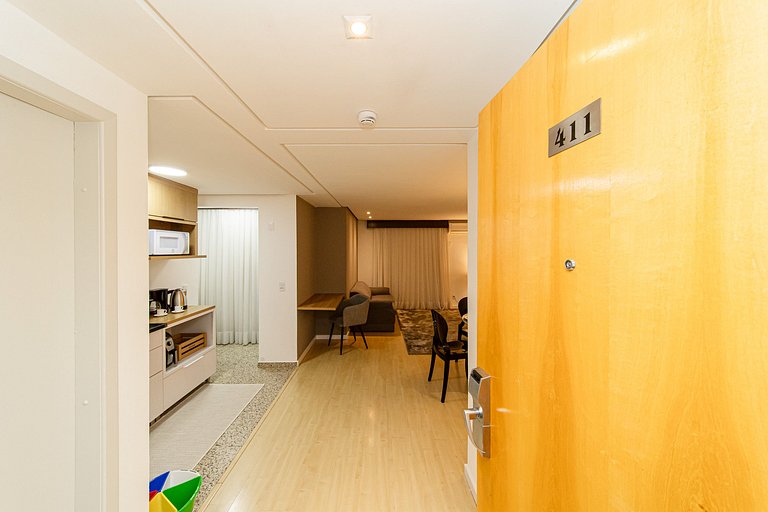 Quarto nobre em hotel no centro de Joinville
