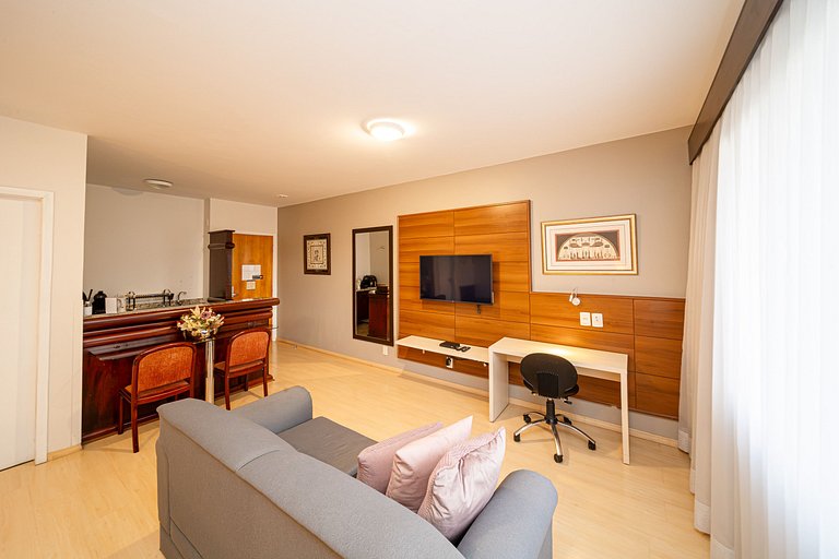 Queen Bed Unit; Home Office and Pool